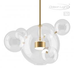 Odeon light 4640/12LB L-VISION ODL20 329 золотой/прозрачный Подвес LED 4000K 12W 220V BUBBLES  - 5 купить